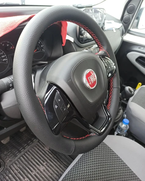 FİAT FİORİNO DOBLO 11 cm ÜNİVERSAL DİKMELİ DİREKSİYON KILIFI (DERİSİZ SİMİT İÇİN) - Resim 3