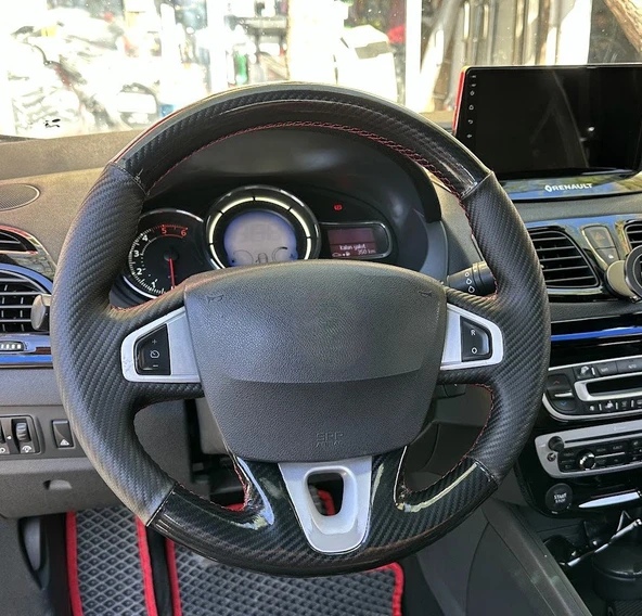 Renault Fluence Megane 3 Scenic Araca Özel Direksiyon Kılıfı Uyumlu AÇIKLAMAYI OKUYUNUZ - Resim 3