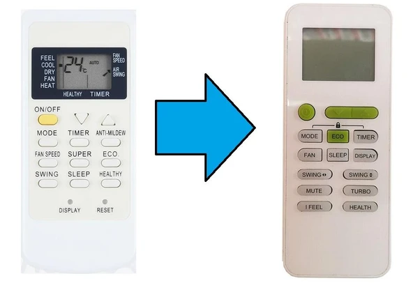 Dıamond Electric Klima Kumandası.Resimde Sağdaki Gönderilir ürün görseli