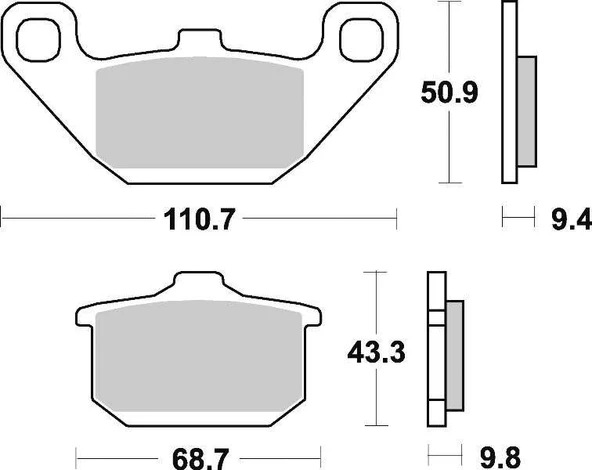 Braking 662Sm1 1988-1995 Kawasaki VN 1500 Uyumlu Ön Fren Balatası Yarı Metalik Balata - 2