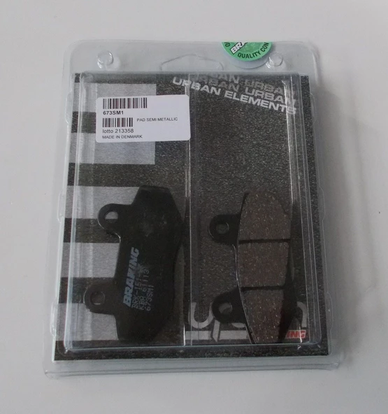 Braking 673Sm1 2005-2012 Hyosung GT 250 Naked Uyumlu Arka Fren Balatası Yarı Metalik Balata - 2