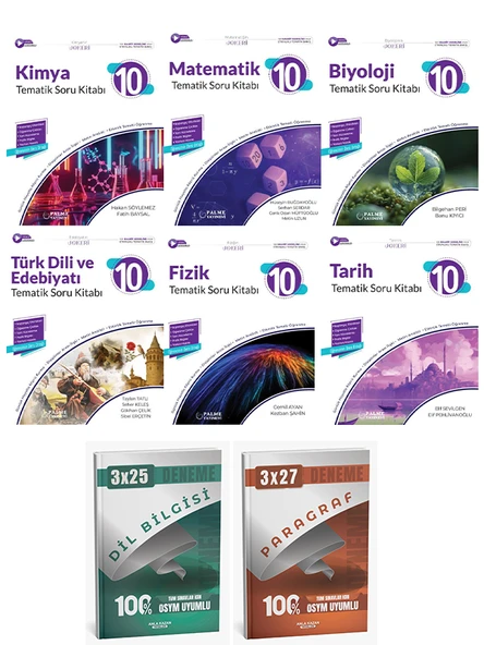 Palme + Anla Kazan 2026 10. Sınıf Tematik Fizik Kimya Biyoloji Edebiyat Tarih Matematik 8 li Set - 2
