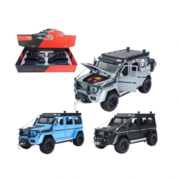 Nessiworld XHD-B2421 -Vardem 1:24 Çek Bırak Işıklı ve Sesli Model Off Road Metal 1:24 - Resim 4