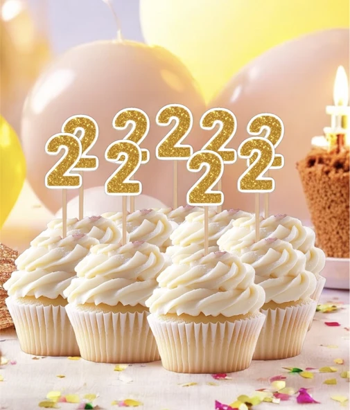 2 İki Yaş Doğum Günü Süsü Çıkartmaları SİMLİ 15 ADET PARTİ MALZEMELERİ