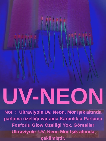 Eagenset Çapari, İstavrit Çaparisi, Ultraviyole Uv Neon Seçenekli 11 No Beyaz 7 İğneli, 3lü Paket - Resim 6