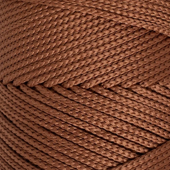 Loren Polyester Soft Macrame Kahverengi El Örgü İpi - LM033 - 34439 - 2