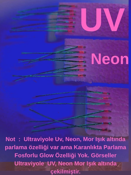 Eagenset Çapari, İstavrit Çaparisi, Ultraviyole Uv Neon Seçenekli 11 No Beyaz 7 İğneli, 3lü Paket - Resim 4