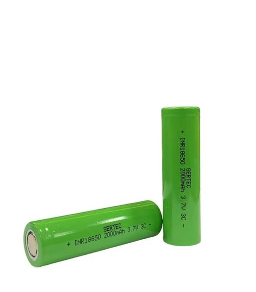 18650 3.7V 2000 Mah 3C Li-Ion Şarjlı Pil