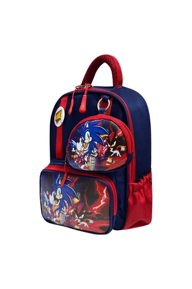 Anaokulu Sırt Çantası Sonic Erkek Çocuk Kreş Çantası 33*25 Cm Ortopedik Sırt Su İtici Kumaş - 7