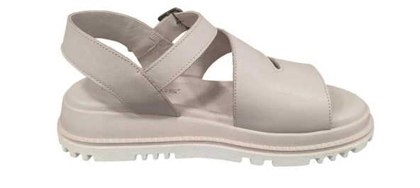 VENÜS 25470015Y KALIN TABAN ORTOPEDİK DERİ KADIN SANDALET - Resim 9