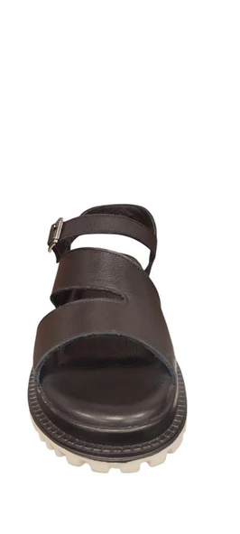 VENÜS 25470015Y KALIN TABAN ORTOPEDİK DERİ KADIN SANDALET - Resim 5