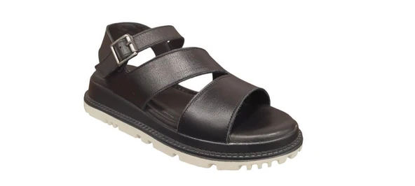 VENÜS 25470015Y KALIN TABAN ORTOPEDİK DERİ KADIN SANDALET - Resim 3