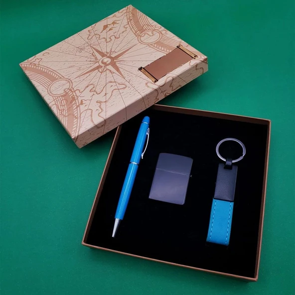 Turkuaz Kalem Çakmak ve Anahtarlık