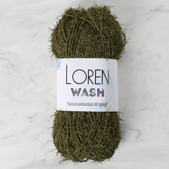 Loren Wash Asker Yeşili El Örgü İpi - R141 - 34031 ürün görseli 1