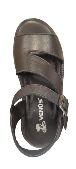 VENÜS 25470015Y KALIN TABAN ORTOPEDİK DERİ KADIN SANDALET - Resim 7