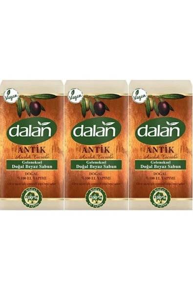 Dalan Antik Geleneksel El Yapımı Doğal Beyaz Sabun 900 Gr X 3 Adet