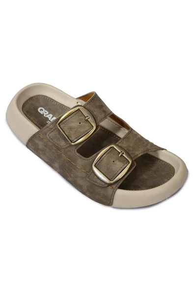QRAMED Orthopedix Çift Bantlı Tokalı Unisex Spor Terlik QR25100 - 6