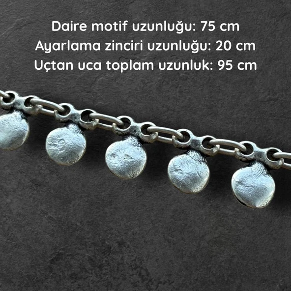 Daire Şekilli El Yapımı Ayarlanabilir Kadın Bel Vücut Zinciri - 4