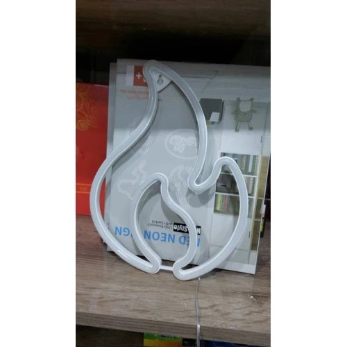 Duvara Asmalı Neon Alev 30×23cm - 2