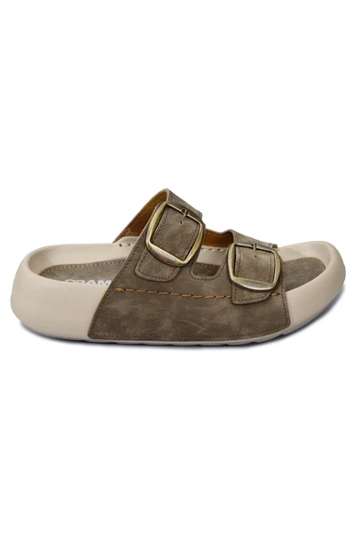 QRAMED Orthopedix Çift Bantlı Tokalı Unisex Spor Terlik QR25100 - 5