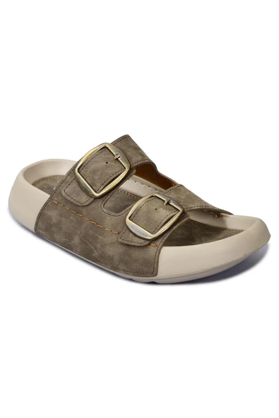 QRAMED Orthopedix Çift Bantlı Tokalı Unisex Spor Terlik QR25100 - 4
