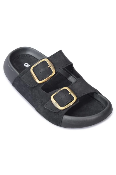 QRAMED Orthopedix Çift Bantlı Tokalı Unisex Spor Terlik QR25100 - 12