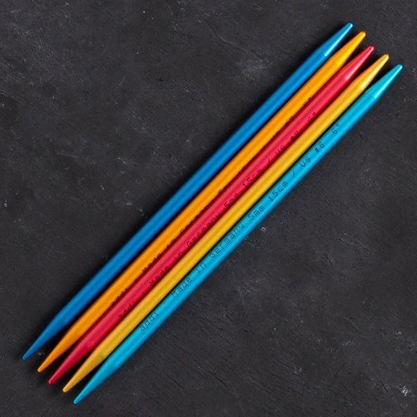 Addi Colibri 5mm 15cm Renkli Çorap Şişi - 204-7 - 2