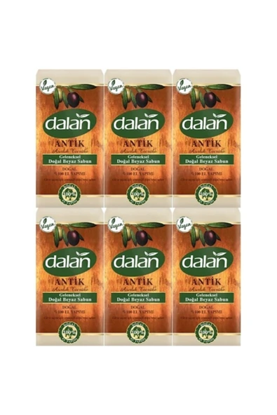 Dalan Antik Geleneksel El Yapımı Doğal Beyaz Sabun 900 Gr X 6 Adet