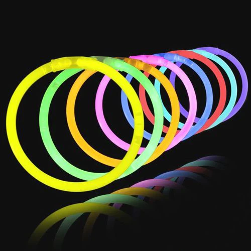 Karanlıkta Yanan Parlayan Fosforlu Glow Stick Çubuk Bileklik 50 Adet - 2