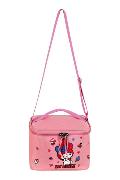 İlkokul Çantası 3'lü Set Pembe Renk 42*30 Cm Beslenme Çantası Kalem Kutusu Ortopedik Su İtici Kumaş - 7