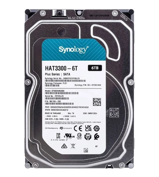 Synology HAT3300-6T 6TB 5400RPM NAS HDD ürün görseli