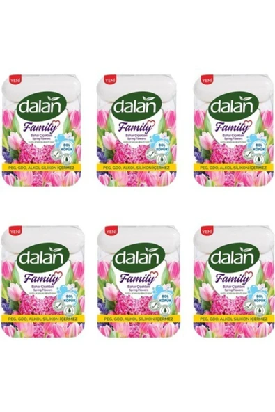 Dalan Family Sabun Bahar Çiçekleri 6'lı Paket 75x4 Gr