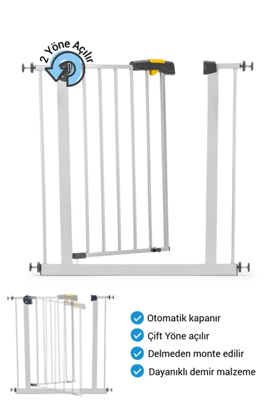 Wellgro Pro 75-80 cm Çocuk Güvenlik Kapısı, Merdiven Kapısı ve Korkuluk - 2
