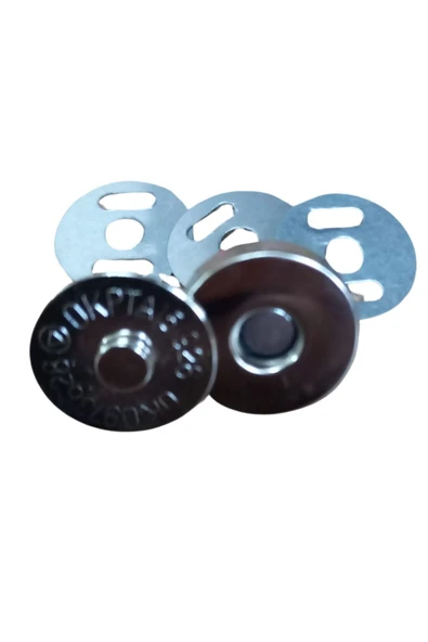 Manyetik Çanta Çıtçıtı Gümüş 5 Adet ürün görseli 1