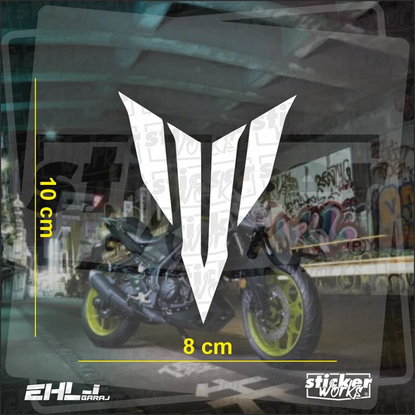Yamaha MT Logo Sticker - Resim 3