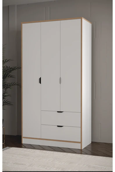 SARMOBİ Arden 3 Kapaklı 2 Çekmeceli Dolap - 2