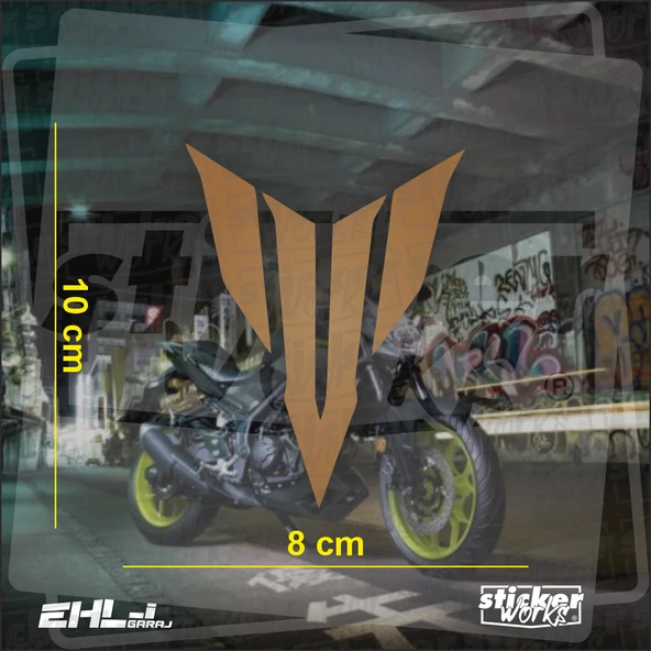 Yamaha MT Logo Sticker - Resim 2