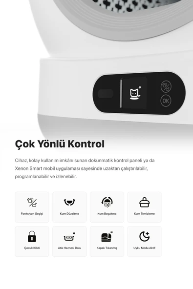 Xenon Smart Akıllı Otomatik Kedi Tuvaleti X8624 - 6