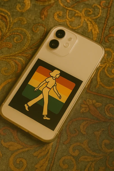 Apple iPhone 11 Pro Max Retro Kadın Baskılı Şeffaf Silikon Kılıf ürün görseli 1