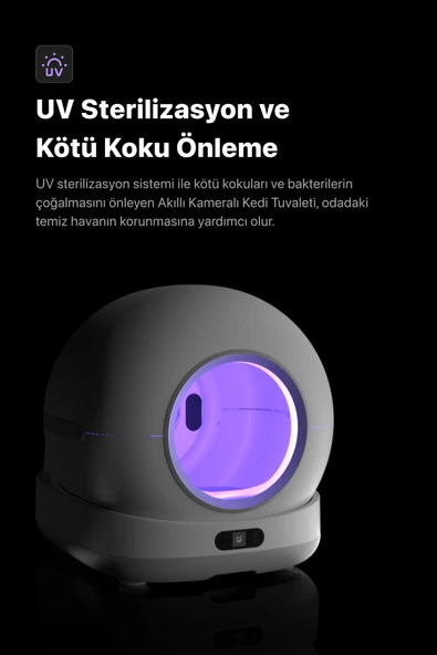 Xenon Smart Akıllı Otomatik Kedi Tuvaleti Kameralı X8623 - 3
