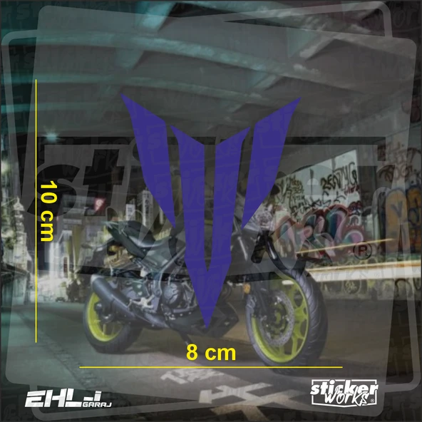 Yamaha MT Logo Sticker - Resim 10