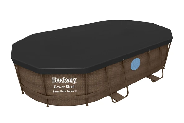 Bestway® 58425 Oval Havuz Örtüsü - 4,27 m x 2,50 m Yerüstü Havuzlar için - 4