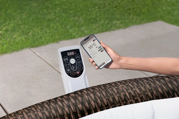 Lay-Z-Spa® Bali Smart AirJet™ 6001P Enerji Tasarruflu Şişme Spa Havuzu, Mobil Uygulama Kontrollü, 5-7 kişilik - Resim 4