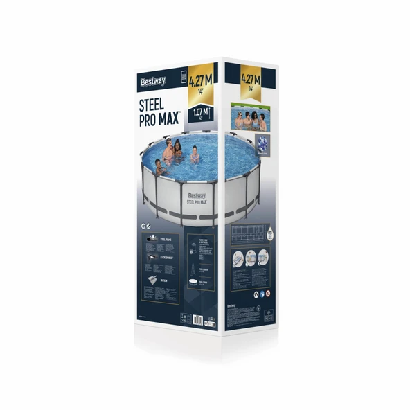 Bestway® 56950 Steel Pro MAX™ Prefabrik Yer Üstü Çember Havuz Seti 4,27 m x 1,07 m - Resim 3