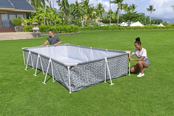 Bestway® Steel Pro® Dikdörtgen Prefabrik Yer Üstü Havuz Seti 3,66 m x 2,01 m x 66 cm - 4