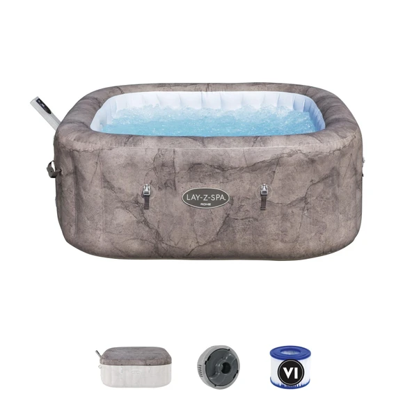 Lay-Z-Spa® 6001K Rome Smart AirJet™ Enerji Tasarruflu Şişme Spa Havuzu, Mobil Uygulama Kontrollü, 4-6 kişilik