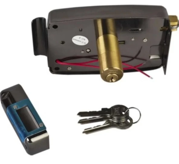 KALE ELEKTRİKLİ TRAJLI KİLİT SİYAH NİKEL 157EL - 3