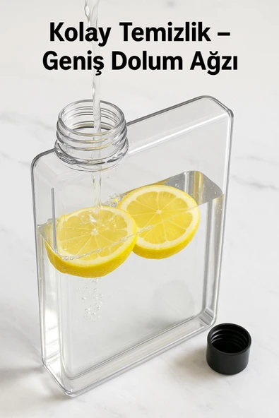 Flexibottle A5 – Soğuk Kahve, Su, Meyve Suyu, Smoothie Taşıma Için Çok Amaçlı Şeffaf Defter Matara - 5