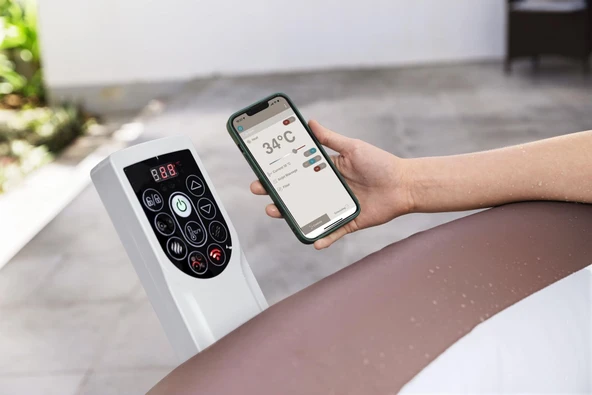 Lay-Z-Spa® 6001G  Hawaii Smart AirJet™ Enerji Tasarruflu Şişme Spa Havuzu, Mobil Uygulama Kontrollü, 4-6 kişilik - 4