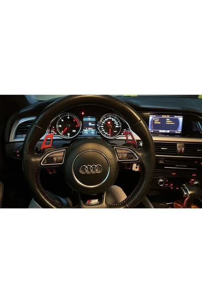 YıldızTuning Audi Q3 F1 Paddle Shifter Kırmızı Renk Küçük Boy 2011-2017 - 2